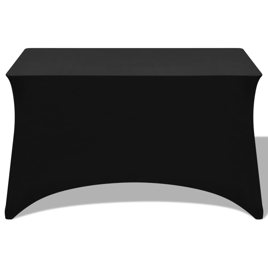 Strečový návlek na stůl 2 ks 183x76x74 cm černá