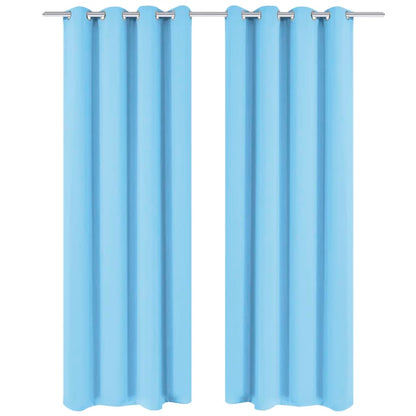 Zatemňovací Závěsy S Kovovými Oky, 2 Ks, ,