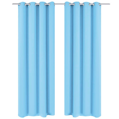 Zatemňovací Závěsy S Kovovými Oky, 2 Ks, ,