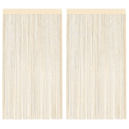 Provázkové Záclony, 2 Ks, 100X250 Cm,