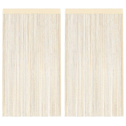 Provázkové Záclony, 2 Ks, 100X250 Cm,