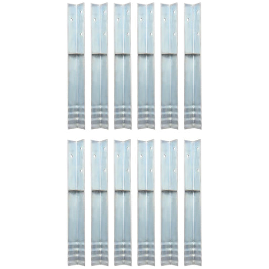 Rohové Kotvy Do Země, 12 Ks, Pozinkovaná Ocel, 5X5X50 Cm