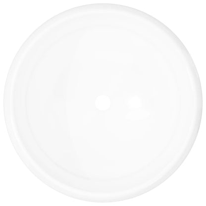 Umyvadlo Kulaté Keramické Bílé 40 X 15 Cm