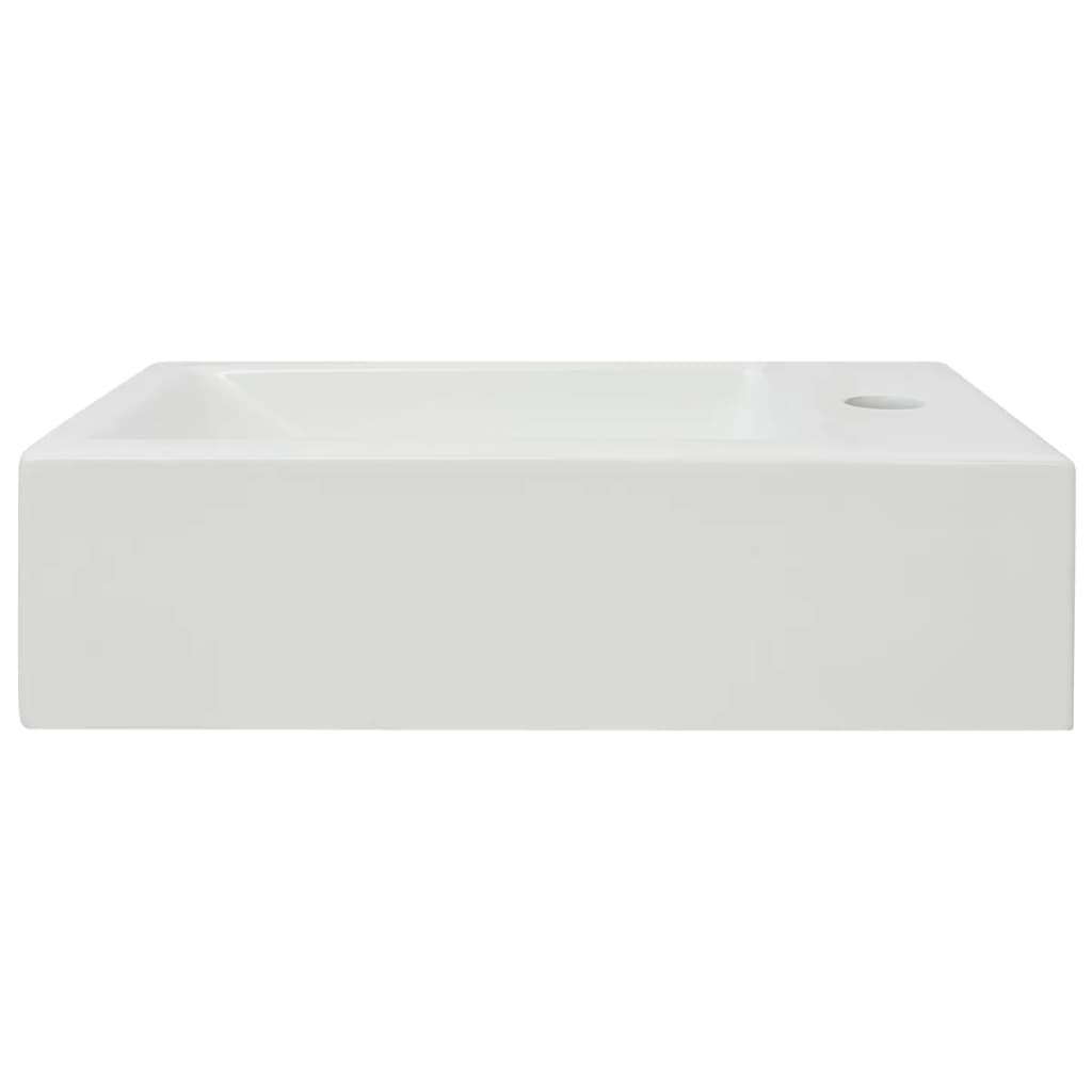 Umyvadlo Otvor Na Baterii Obdélníkové Keramické Bílé 46X25,5X12Cm