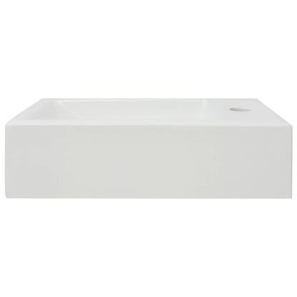 Umyvadlo Otvor Na Baterii Obdélníkové Keramické Bílé 46X25,5X12Cm