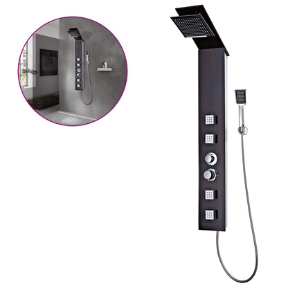 Sprchový Panel Set Sklo Hnědý Zelená