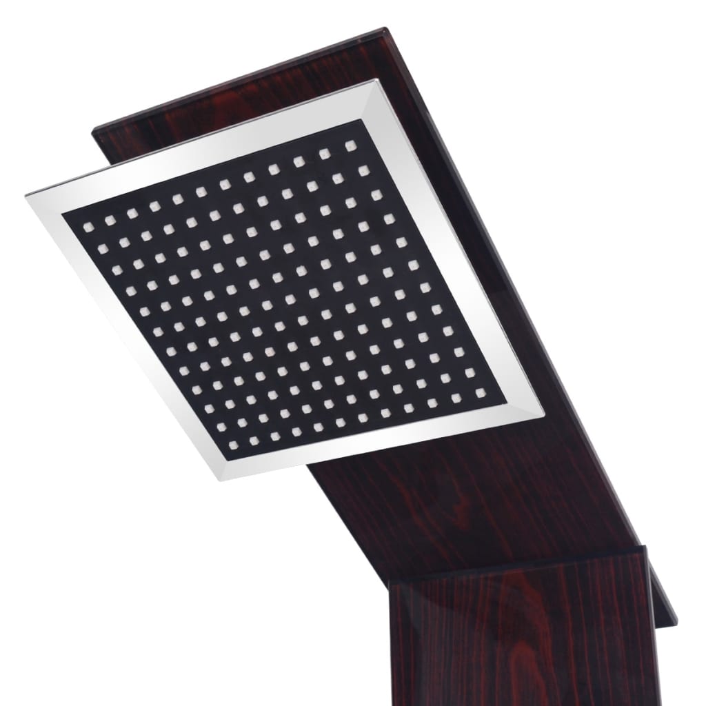 Sprchový Panel Set Sklo Hnědý Zelená