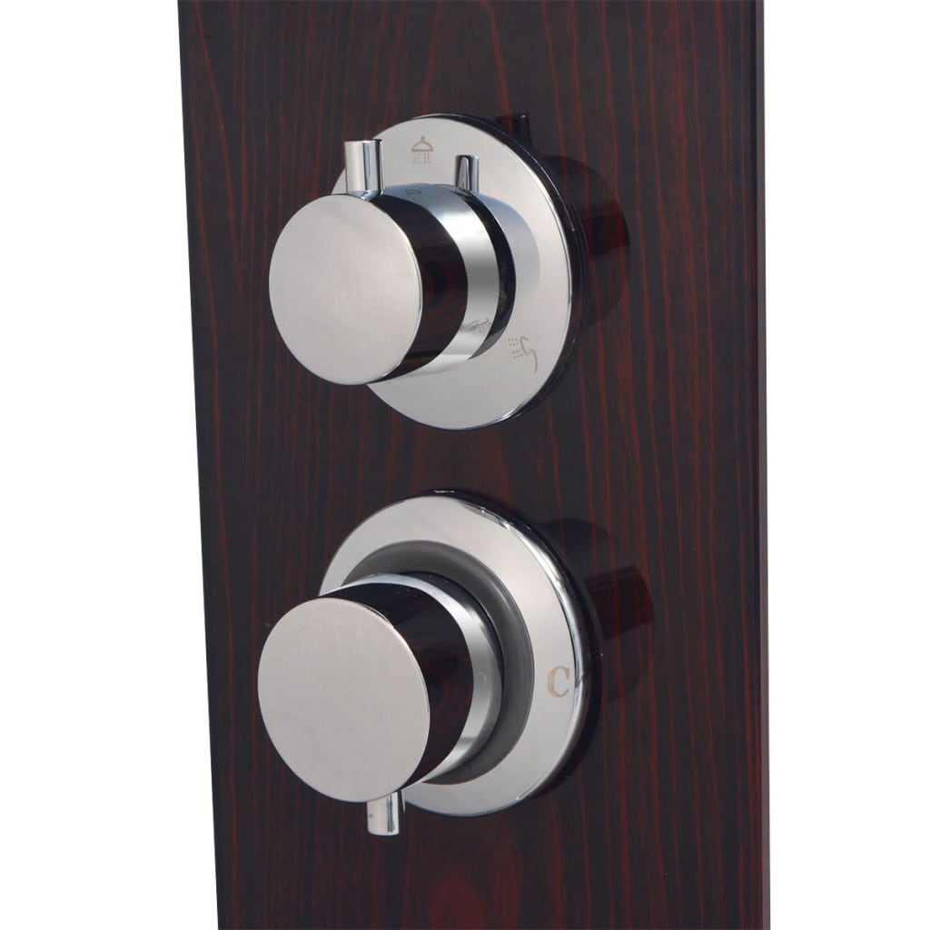 Sprchový Panel Set Sklo Hnědý Zelená