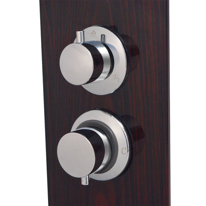 Sprchový Panel Set Sklo Hnědý Zelená