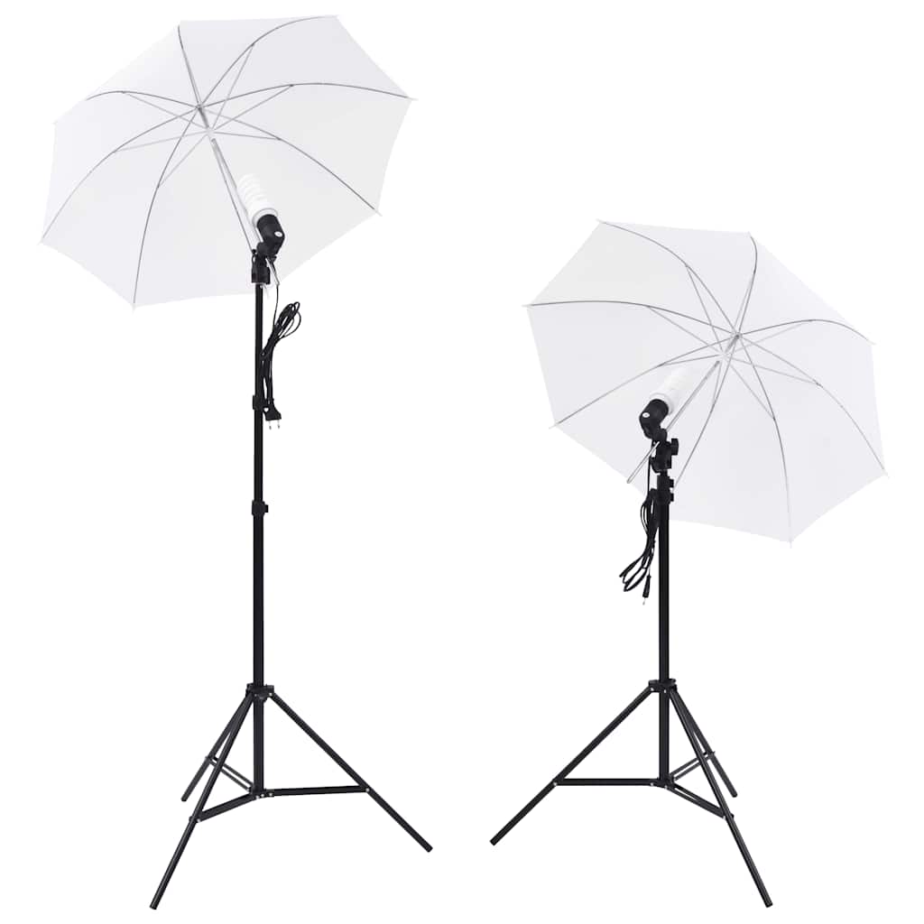Profesionální Foto Studio Set: 5 Barevných Pozadí A 2 Deštníky
