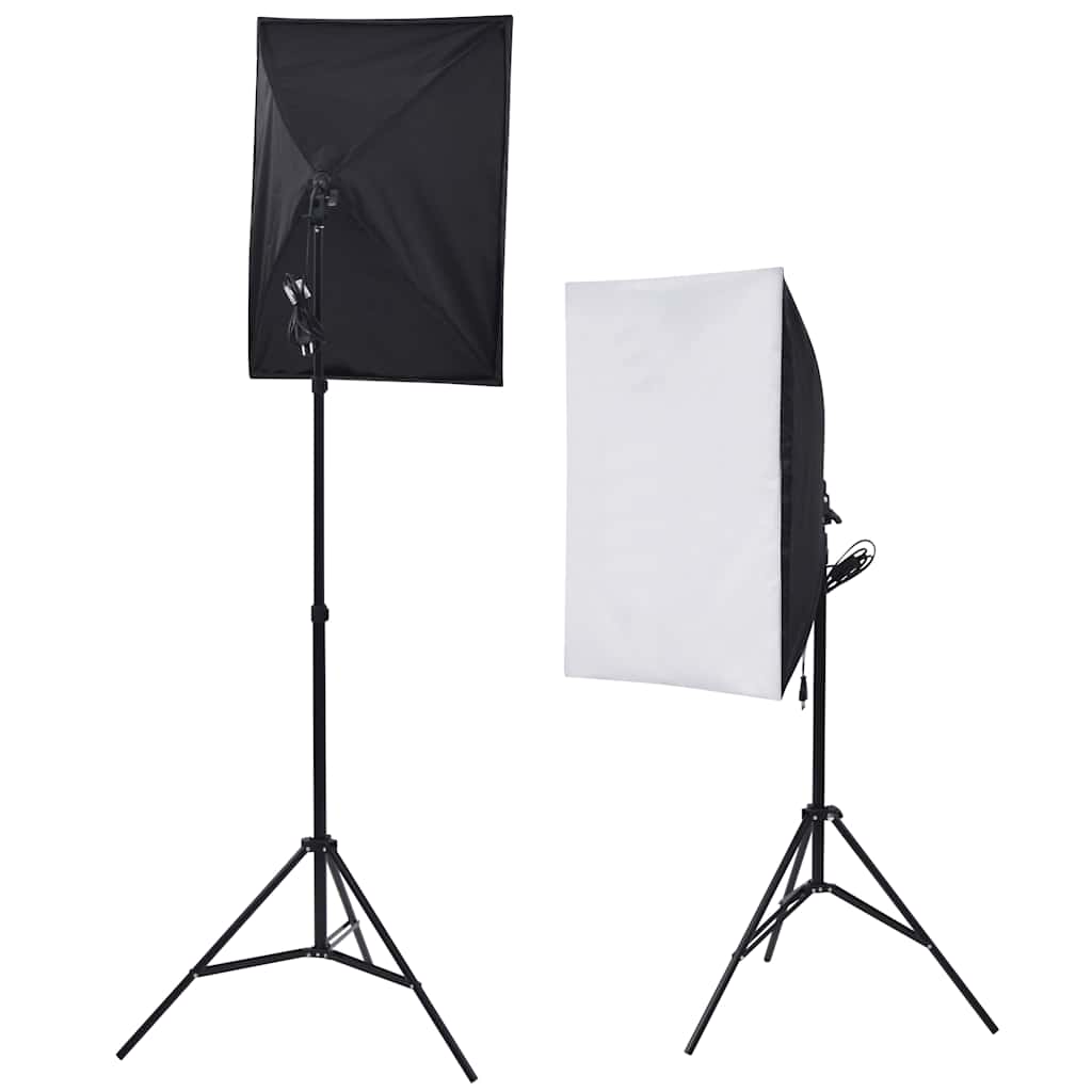 Profesionální Foto Studio Set: 5 Barevných Pozadí A 2 Softboxy