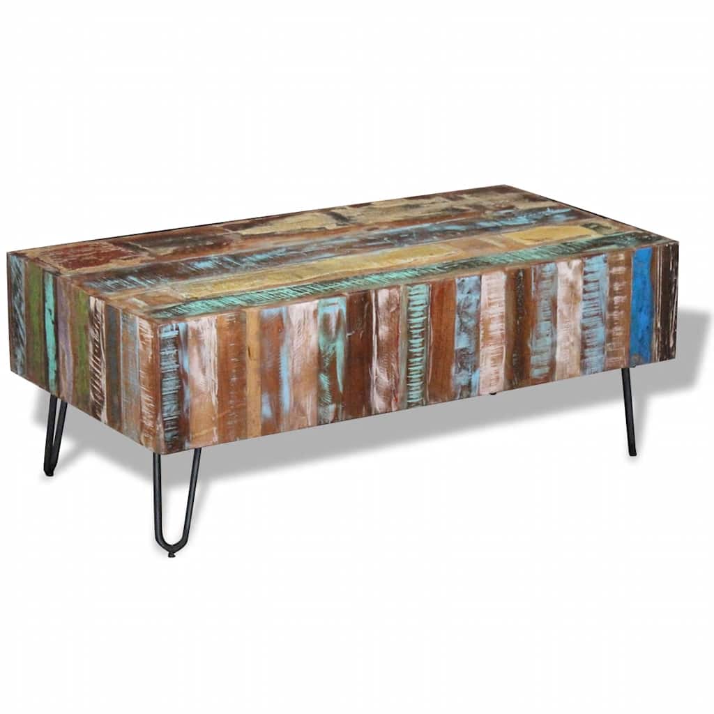 Konferenční Stolek Masivní Recyklované Dřevo 100 X 50 X 38 Cm