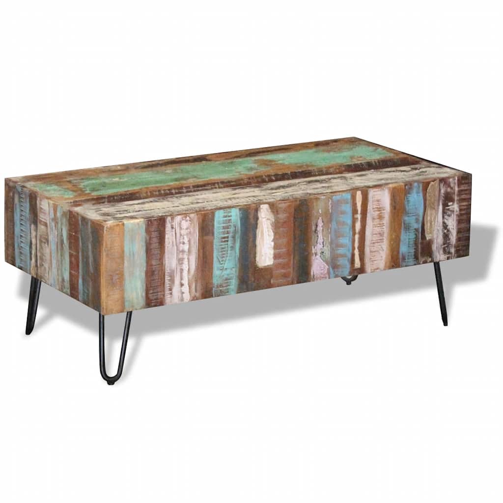 Konferenční Stolek Masivní Recyklované Dřevo 100 X 50 X 38 Cm