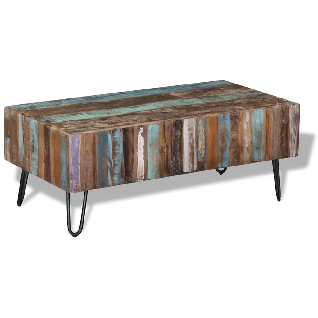 Konferenční Stolek Masivní Recyklované Dřevo 100 X 50 X 38 Cm