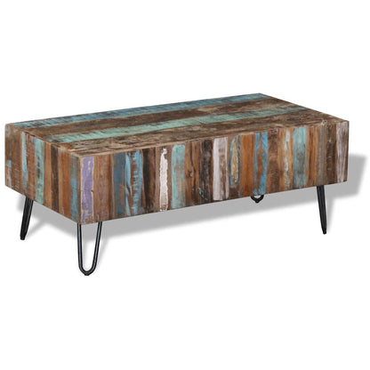 Konferenční Stolek Masivní Recyklované Dřevo 100 X 50 X 38 Cm