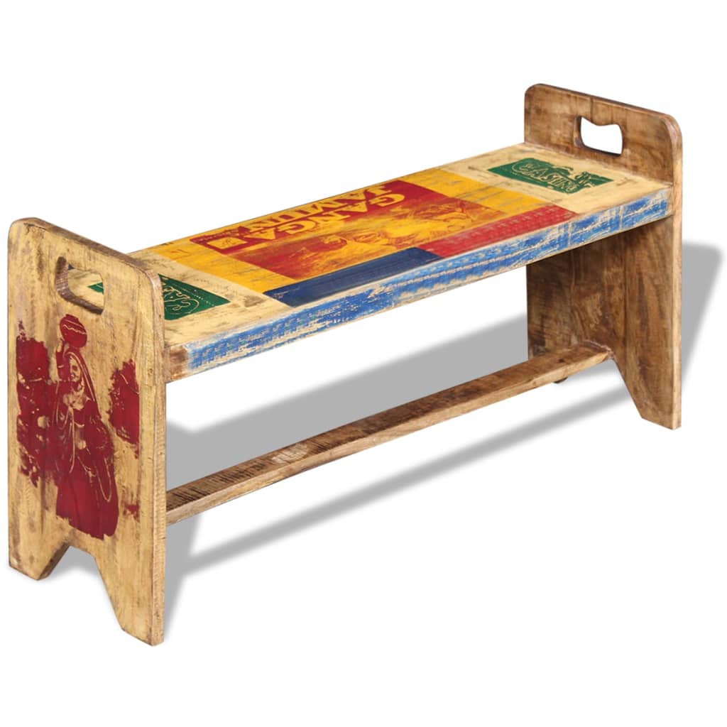 Cola Lavice Masivní Recyklované Dřevo 100 X 30 X 50 Cm