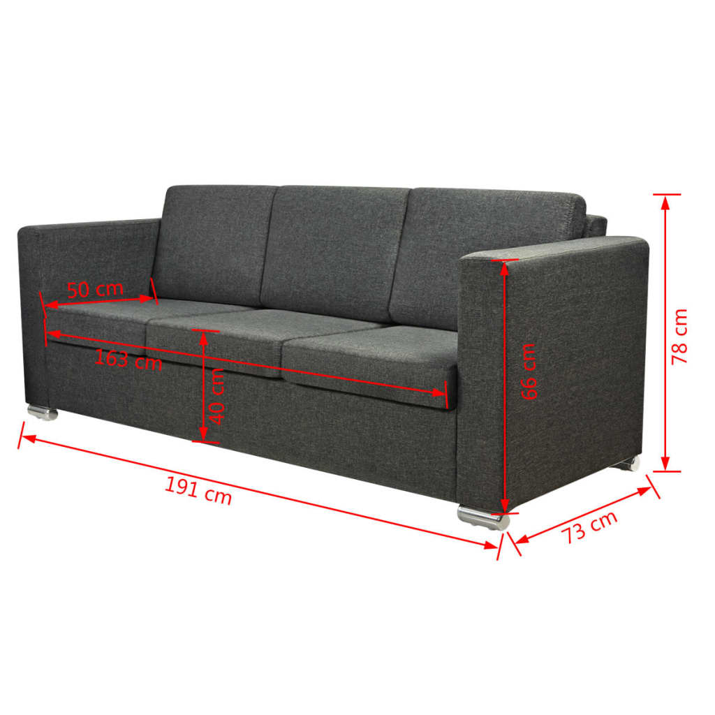 3Místná Pohovka Textil