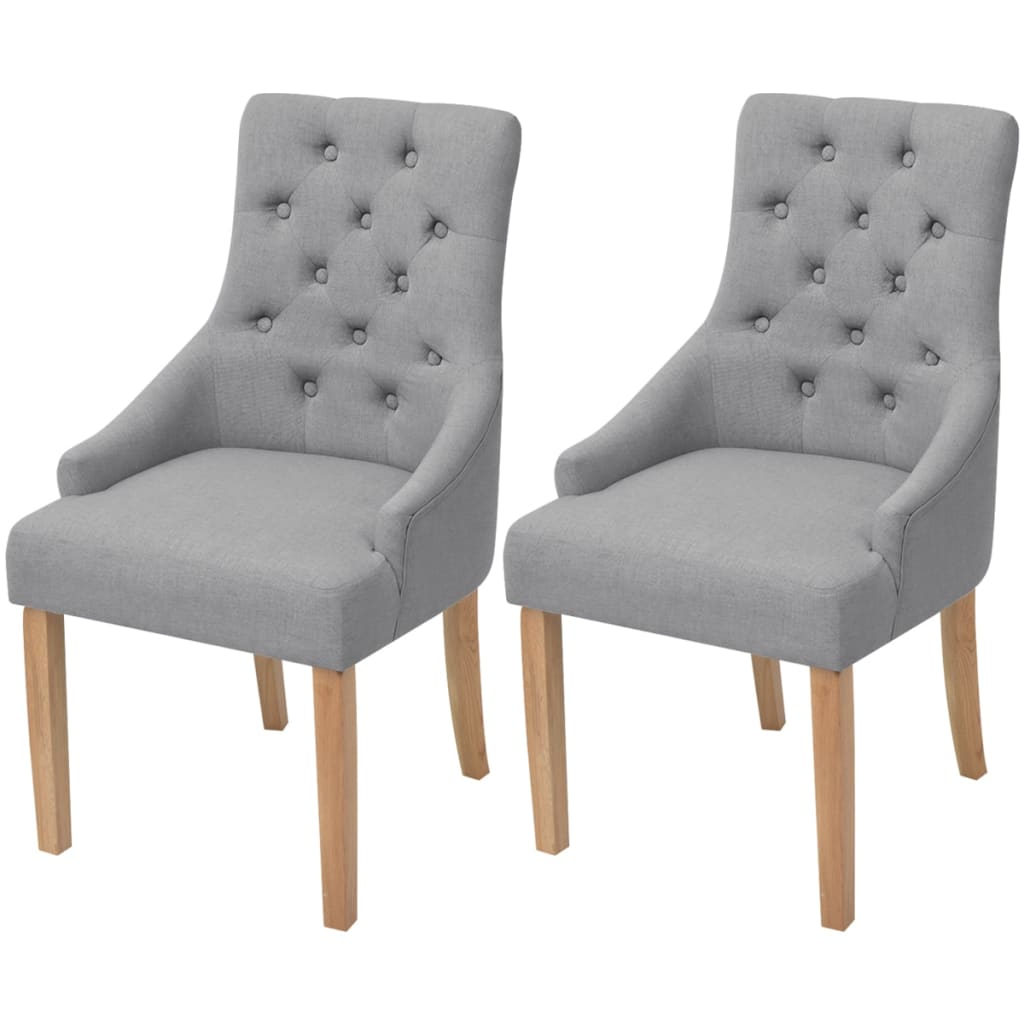 Jídelní Židle 2 Ks Krémové Textil