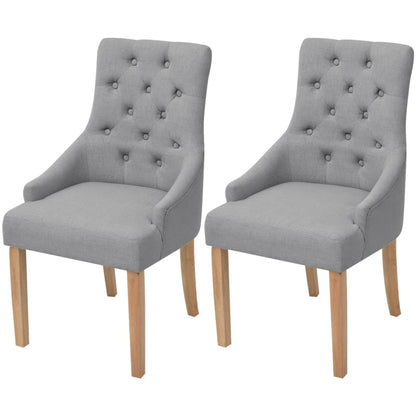 Jídelní Židle 2 Ks Krémové Textil