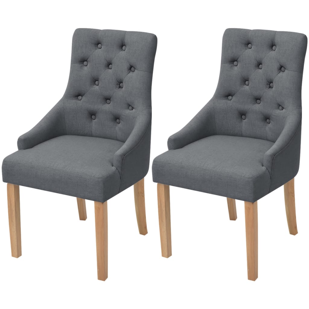 Jídelní Židle 2 Ks Krémové Textil