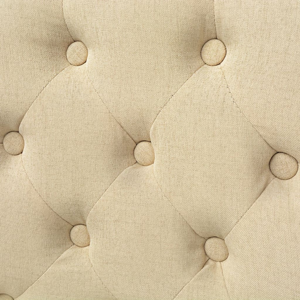 Jídelní Židle 2 Ks Krémové Textil