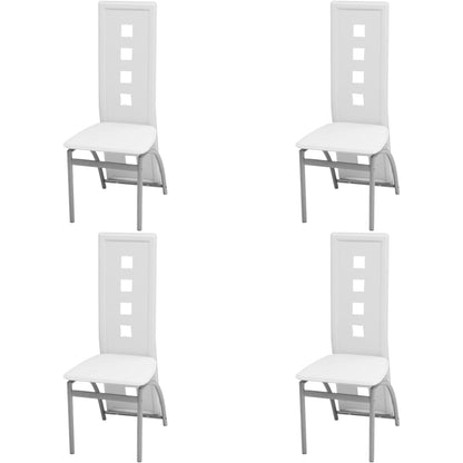 Jídelní Židle 4 Ks Bílé Umělá Kůže