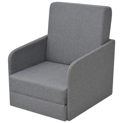 Rozkládací Křeslo Tmavě Šedé Textil