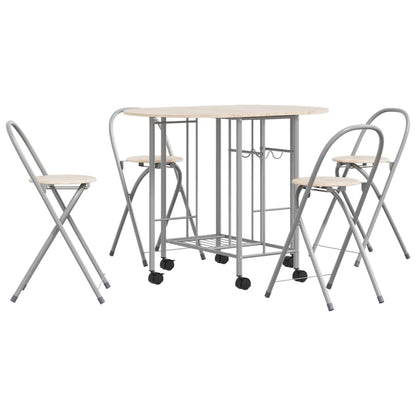 Pětidílný Jídelní Set Skládací, Mdf