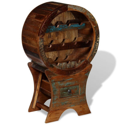 Stojan Na Víno Na 10 Lahví Masivní Recyklované Dřevo