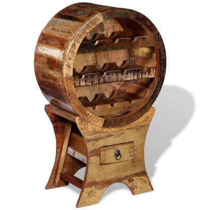 Stojan Na Víno Na 10 Lahví Masivní Recyklované Dřevo