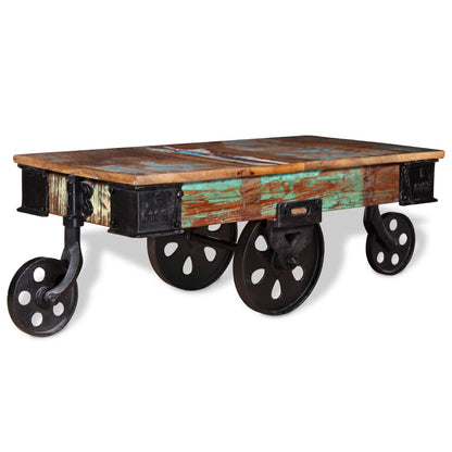 Konferenční Stolek Recyklované Dřevo 90 X 45 X 35 Cm