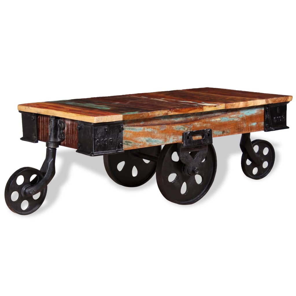 Konferenční Stolek Recyklované Dřevo 90 X 45 X 35 Cm