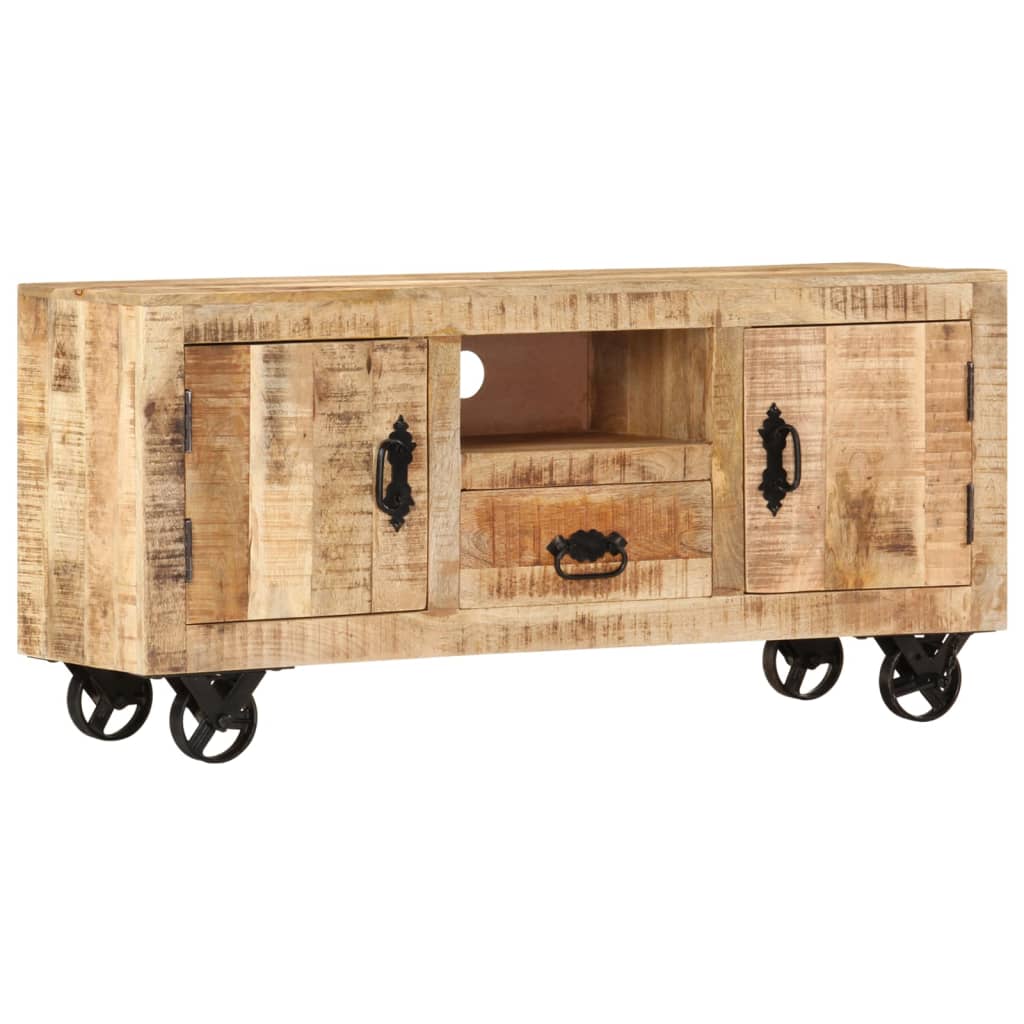 Tv Stolek Hrubé Mangovníkové Dřevo 110 X 30 X