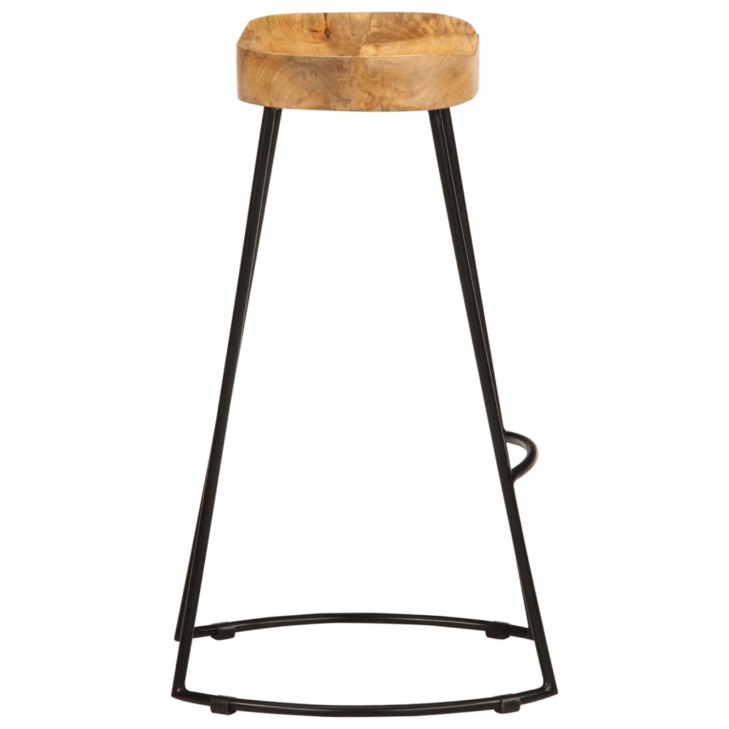 Barové Stoličky 2 Ks Masivní Mangovníkové Dřevo