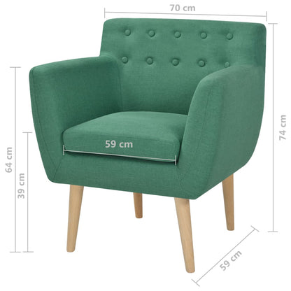 Křeslo Zelené Textil