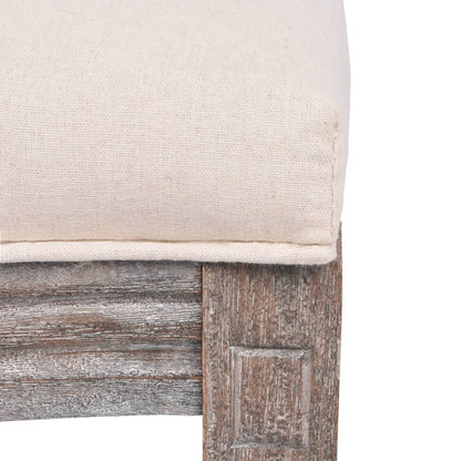 Jídelní Židle 2 Ks Krémové Textil