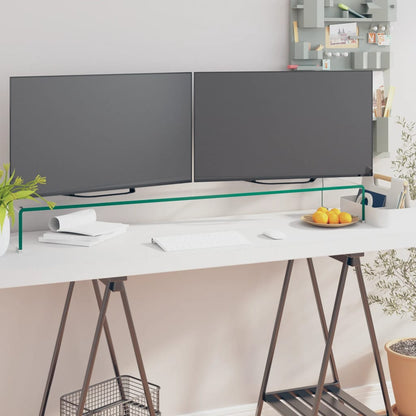 Tv Stolek / Podstavec Na Monitor Sklo Černý