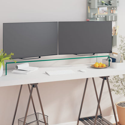 Tv Stolek / Podstavec Na Monitor Sklo Černý