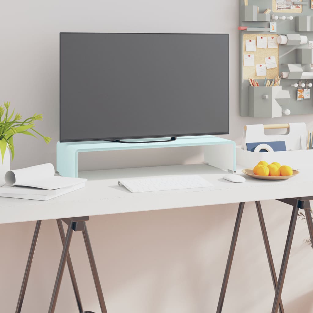Tv Stolek / Podstavec Na Monitor Sklo Černý