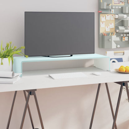 Tv Stolek / Podstavec Na Monitor Sklo Černý