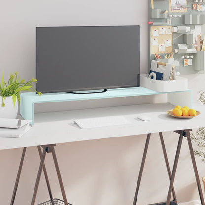 Tv Stolek / Podstavec Na Monitor Sklo Černý