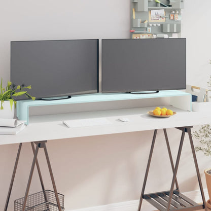 Tv Stolek / Podstavec Na Monitor Sklo Černý