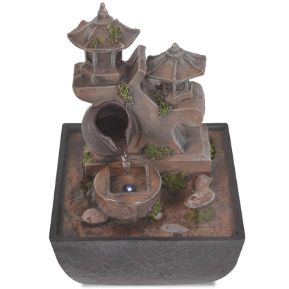 Interiérová Fontána S Led Osvětlením, Polyresin