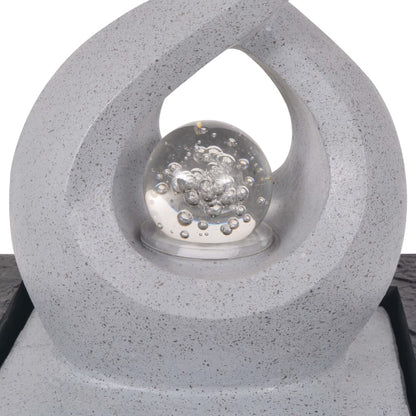 Interiérová Fontána S Led Osvětlením, Polyresin Zelená