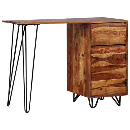 Psací Stůl S 1 Zásuvkou A 1 Skříňkou, Masivní Sheesham
