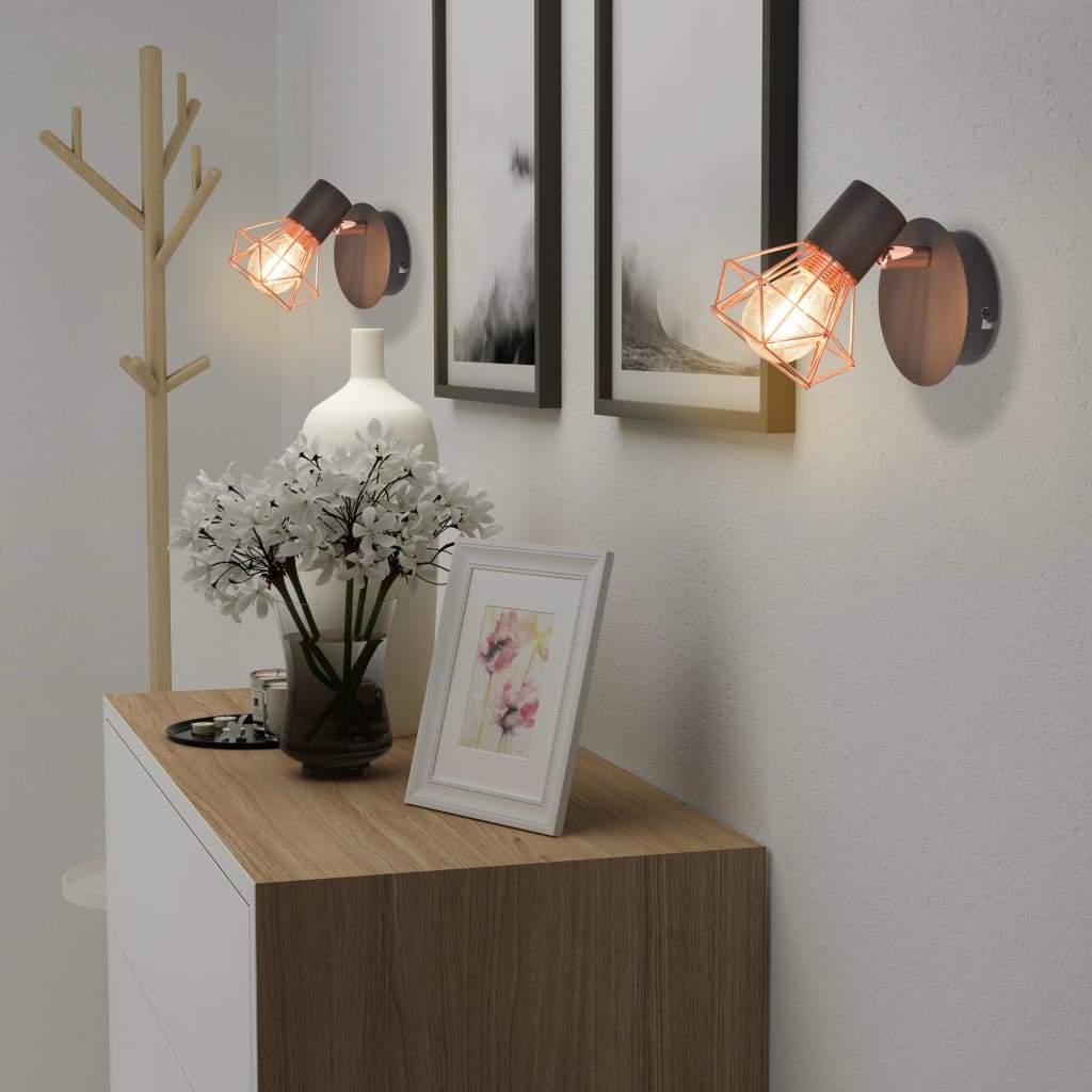 Nástěnné Lampy 2 Ks 2 Led Žárovky Se Žhavicím Vláknem 8 W