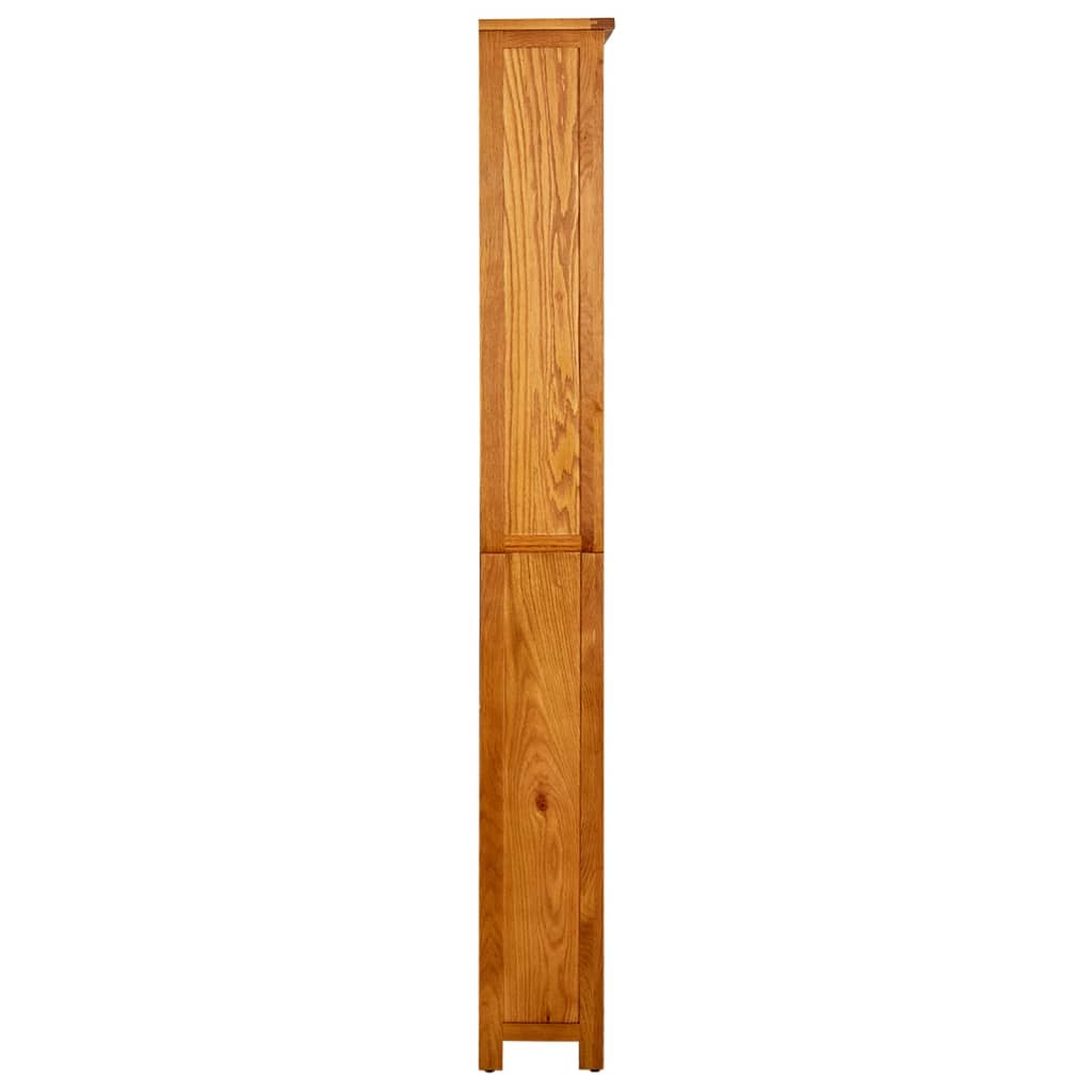 Knihovna Se 6 Policemi 80 X 22,5 X 180 Cm Masivní Dubové Dřevo
