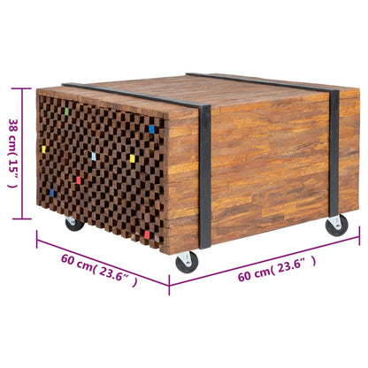 Odkládací Stolek, Teak, 60X60X38 Cm