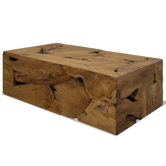 Konferenční Stolek 90 X 50 X 30 Cm Pravý Teak Hnědý