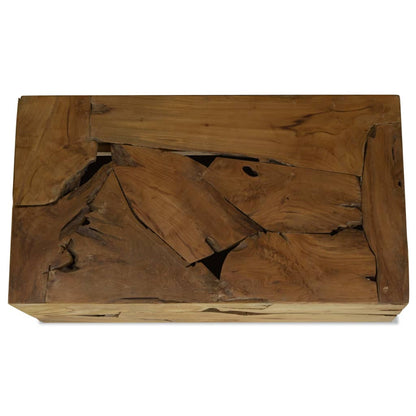 Konferenční Stolek 90 X 50 X 30 Cm Pravý Teak Hnědý